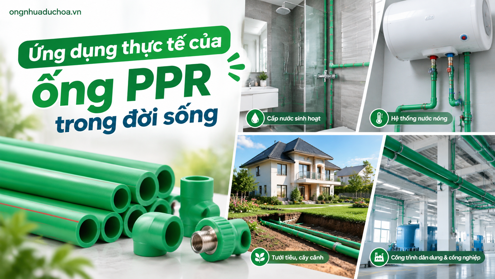 Ứng dụng thực tế của ống PPR trong đời sống