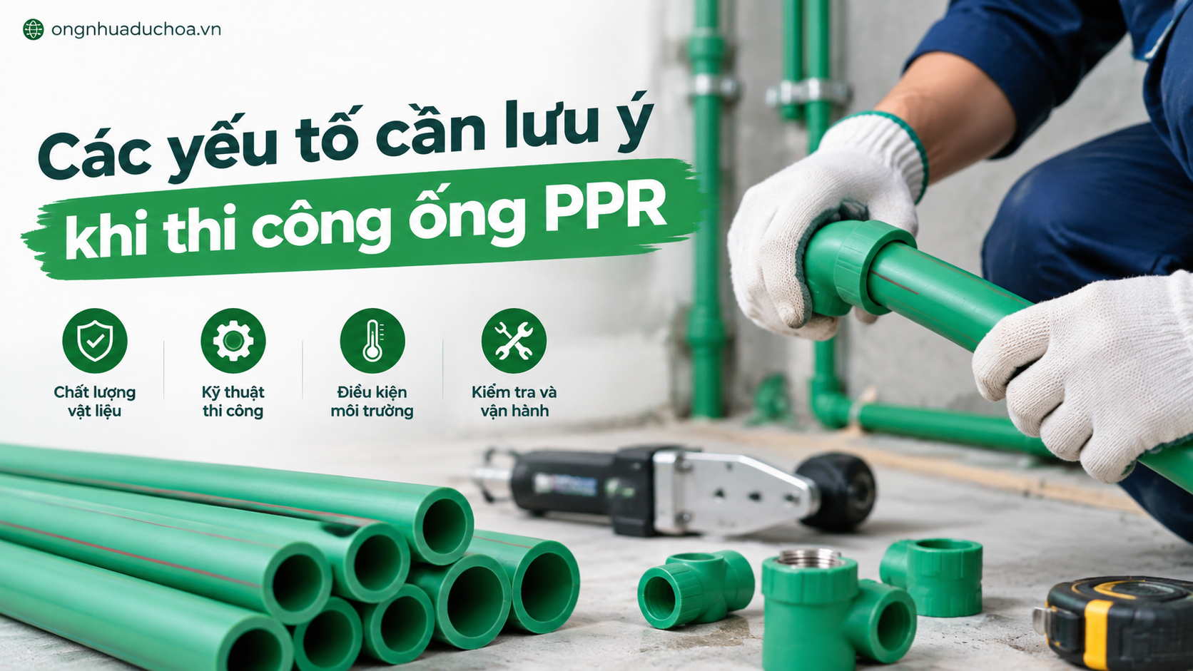 Các yếu tố cần lưu ý khi thi công ống PPR