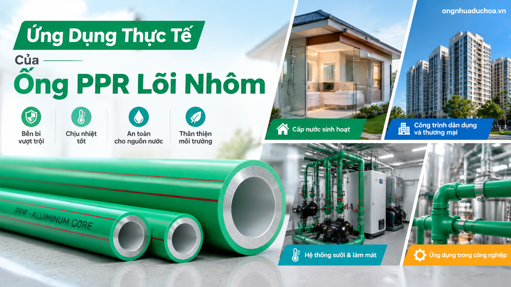 Ứng Dụng Thực Tế Của Ống PPR Lõi Nhôm