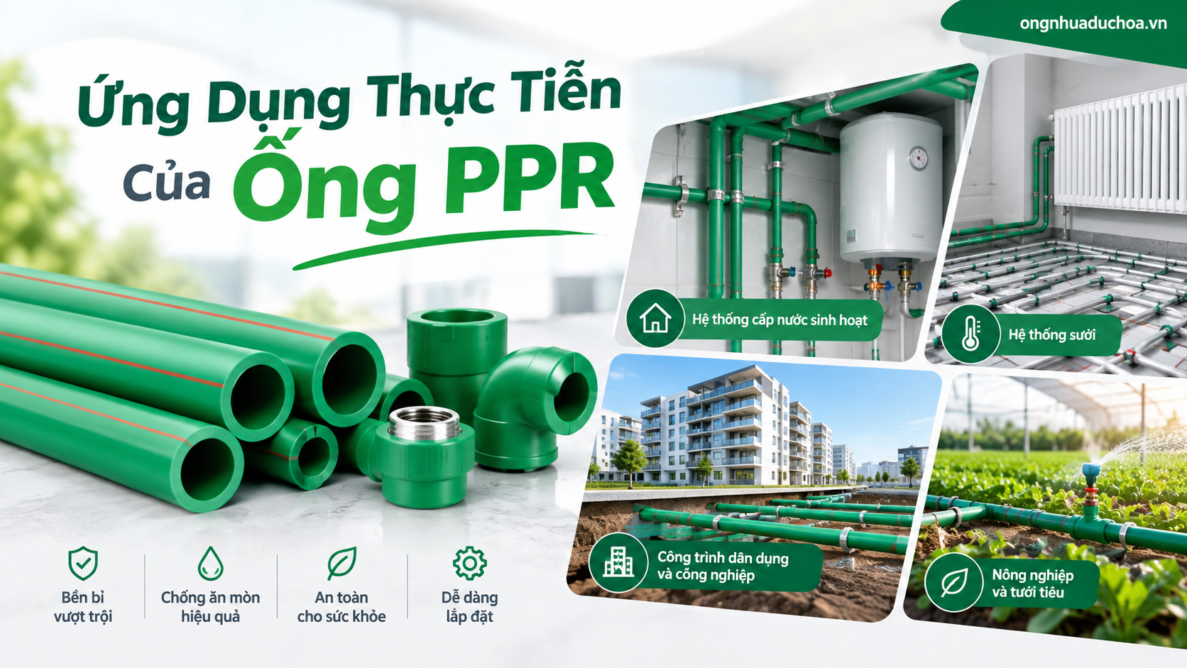 Ứng Dụng Thực Tiễn Của Ống PPR