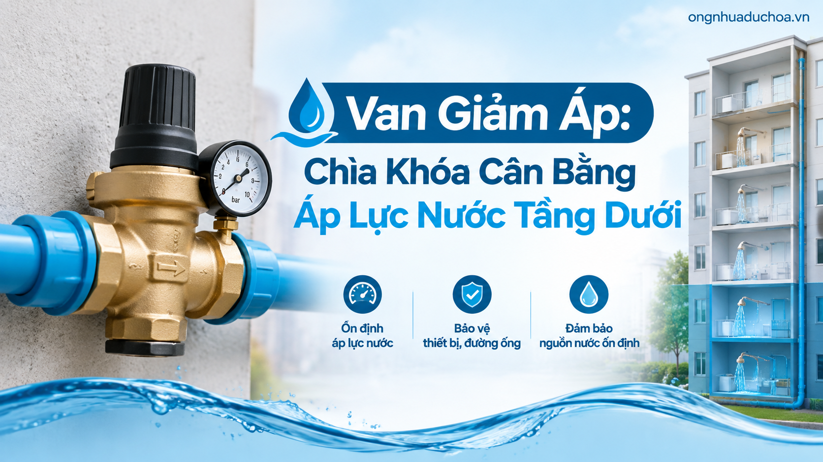 Van Giảm Áp: Chìa Khóa Cân Bằng Áp Lực Nước Tầng Dưới Van Giảm Áp: Chìa Khóa Cân Bằng Áp Lực Nước Tầng Dưới