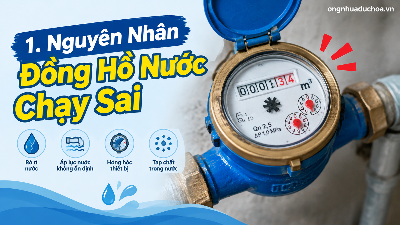 1. Nguyên Nhân Đồng Hồ Nước Chạy Sai